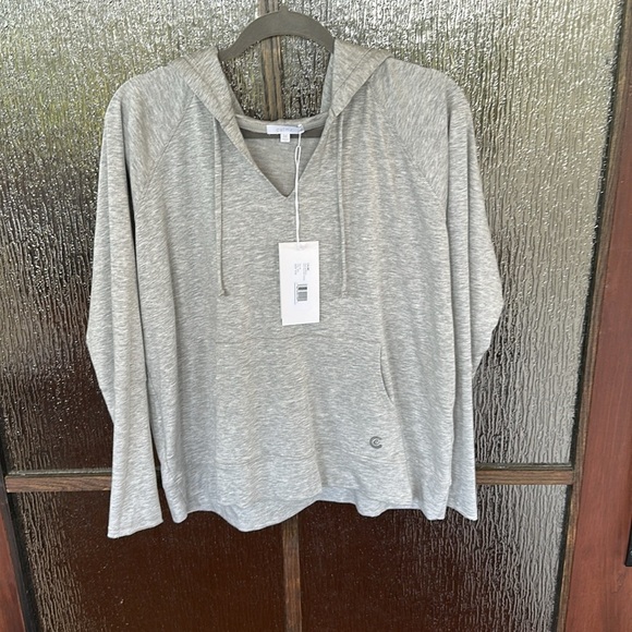 Calme by Johnny Was Easy Pullover Hoodie Gray size Medium $198 Sweatshirt - Picture 6 of 9